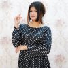 Stunning Black Printed Chiffon Frock – Elegant and Versatile Women's Fashion